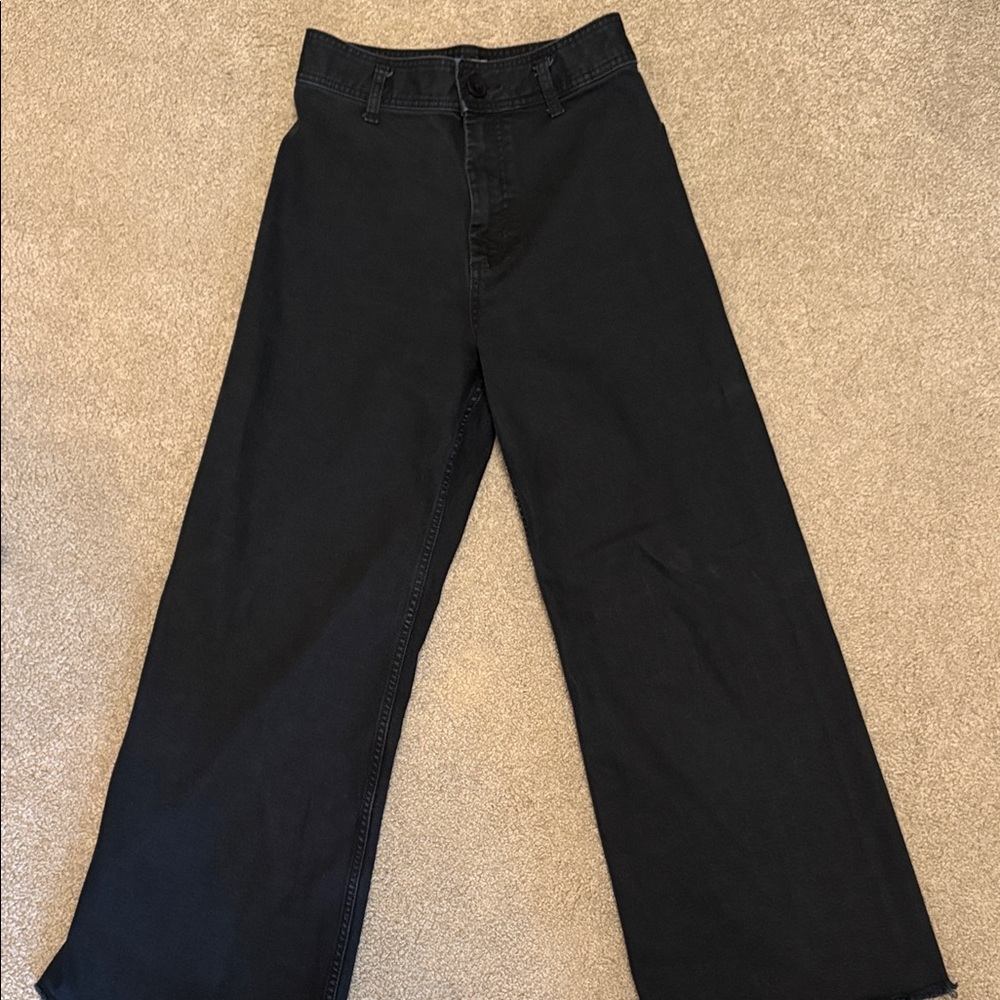 Zara Jet Black Flare Jeans